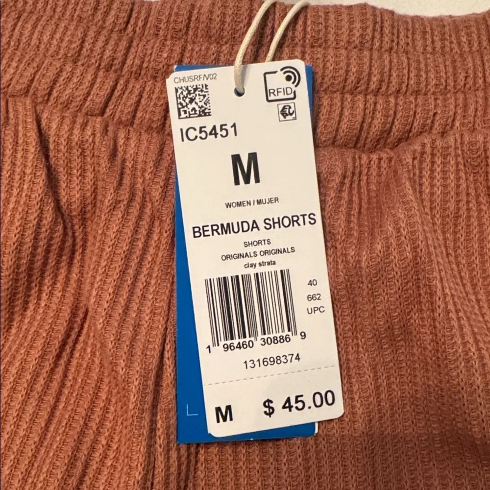 Adidas Women's mauve Athletic Bermuda Shorts - Picture 2 of 3